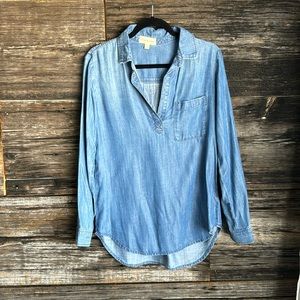 Anthropologie Cloth and Denim Chambray Tunic‎ Shirt